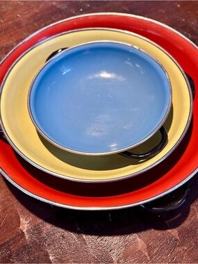 Vintage Lantoni Milanoware Enameled Serving Dishes - MCM